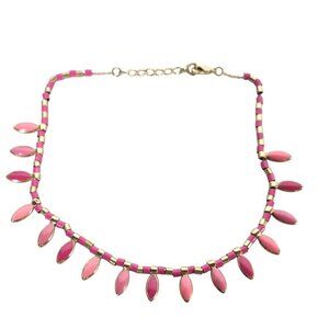 Pink Gold Dangle Leaf Bracelet Women's Costume Jewelry